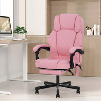 Adjustable Footrest and Lumbar Support Ergonomic Executive Office Chair by Latitude Run