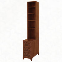 End Table with 3 Drawers, Corner Table with 4 Open Shelves, Tall Side Table for Bedroom and Corner by Red Barrel Studio