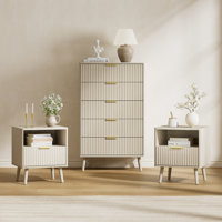 3-Piece Bedroom Set (1 Dresser + 2 Nightstands) by George Oliver