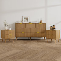 3-Piece Bedroom Set (1 Dresser + 2 Nightstands) by George Oliver