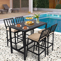 5 - Piece Rectangular Outdoor Dining Set With Cushions by Latitude Run