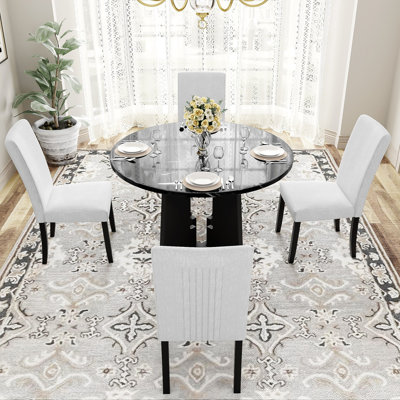 5-Piece Round Dining Table set by Ivy Bronx