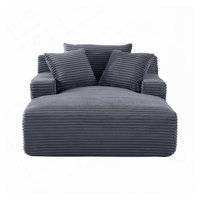 Corduroy Upholstery Chaise Lounge Chair,Sleeper Sofabed for Living Room, by Latitude Run