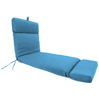 72" x 22" Outdoor Chaise Lounge Cushion with Ties and Loop by Sand & Stable