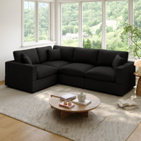 Cloud Couch Modular Sectional Sofa, Deep Seat Convertible Modular Couches For Living Room, Modern Comfy Down Filled Soft Cloud Sectional Sofa by Ebern Designs