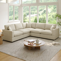 Cloud Couch Modular Sectional Sofa, Deep Seat Convertible Modular Couches For Living Room, Modern Comfy Down Filled Soft Cloud Sectional Sofa by Ebern Designs