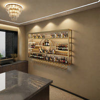 Modern Metal Wine Bottle & Glass Rack