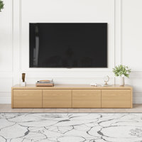 78.74" Modern TV Stands, Natural Wood Texture, Media Console with 4 Drawers by Latitude Run