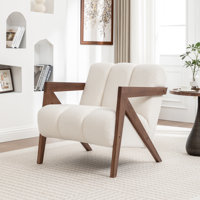 Bula Solid Wood Upholstered Armchair by George Oliver