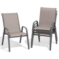 Wittig Outdoor Stackable Dining Chairs(Set of 4) by Winston Porter