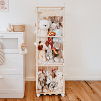 Standing Stuffed Animal Storage Organizer - Wood Stuffed Animal Zoo Storage,Stuffed Animal Holder,Gift for Nursery Playroom Kidroom Bedroom-54 inch,Sp by Harriet Bee
