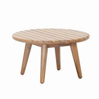 Zaryna Solid Acacia Wood Patio Side Table by Corrigan Studio