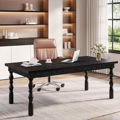 62.2" Executive Office Desk, Large Computer Desk Writing Table Workstation by August Grove