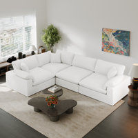 Amika Upholstered Cloud Couch Modular Sectional Sofa for Living Room and Bedroom by Gracie Oaks