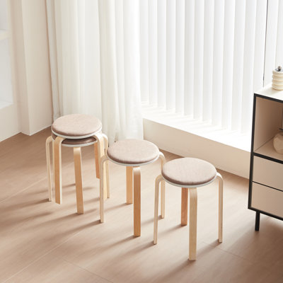 Set of 4 Stackable Stools by Latitude Run