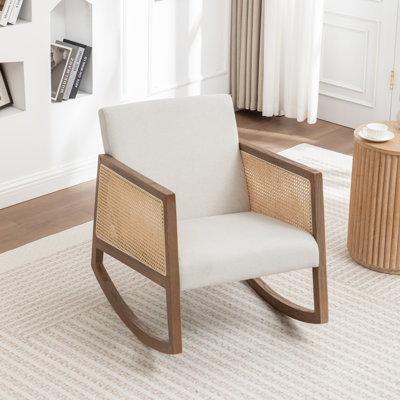 Chinnor Rocking Armchair With Rattan Armrests