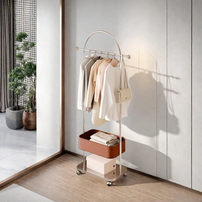 360° Wheeled Stainless Steel Coat Rack by Orren Ellis