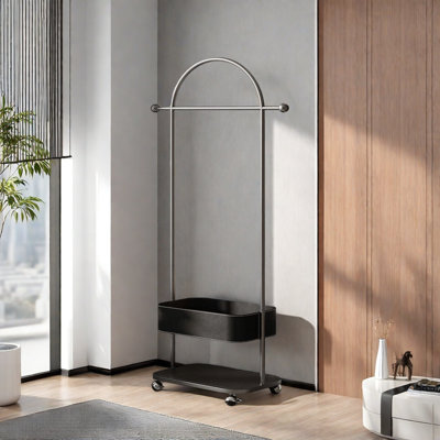 360° Wheeled Stainless Steel Coat Rack by Orren Ellis