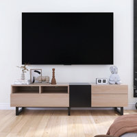 19.7" Tall Tv Stand With Drawers And Open Storage For Tv Up To 80" by Latitude Run