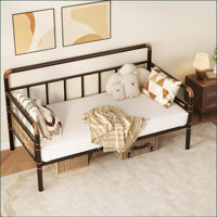 Metal Daybed Frame Twin Size,Heavy Duty Metal Twin Bed Frame,Daybed for Living Room Bedroom Guest Room by Williston Forge