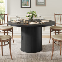 47" Round Dining Table With Stronge Drawer by Ebern Designs