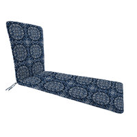 74" x 22" Outdoor Chaise Lounge Cushion with Ties and Loop by Red Barrel Studio
