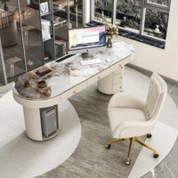 Light Luxury Rock Slab Office Modern Simple Home Writing Desk by Everly Quinn