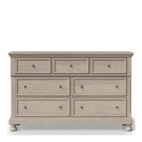 Seven Drawer Dresser Antique Gray by August Grove