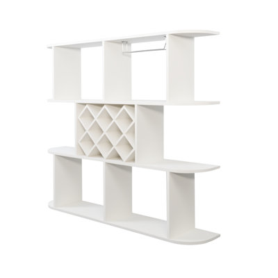 3 Tier Wall Mounted Wine Bottle & Glass Rack by Latitude Run