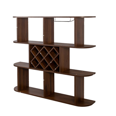 3 Tier Wall Mounted Wine Bottle & Glass Rack by Latitude Run