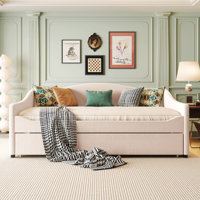 Teddy Fleece Upholstered Daybed With Light And Trundle by Ebern Designs
