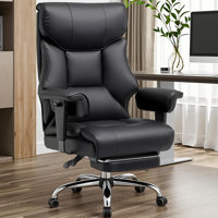 Big And Tall Office Chair 400Lbs High Back Leather Executive Chair With Ergonomic Lumbar Support & Pocket Spring Cushion For Lower Back Pain Relief, C by Latitude Run