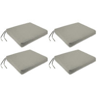 19" x 17" Outdoor Seat Cushion with Ties by Latitude Run
