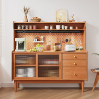 Scandinavian Solid Wood One-Piece Storage Food Cabinet by Corrigan Studio
