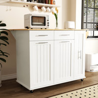 Kitchen Island With Drop Leaf(No Include Stool) by Lark Manor