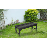 Patio Garden Bench | Weatherproof Outdoor Seating | Carved Detailing by Ophelia & Co.