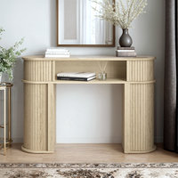 Aurel Modern 41.7" Fluted Sliding Door Storage Console Table by Latitude Run