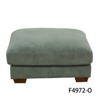 Green Corduroy Living Room Sectional Ottoman by Latitude Run