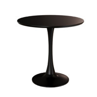 Round Table,  Dining Table, MDF Top And Steel Base Round Kitchen Table, Mid Century Coffee Table by George Oliver
