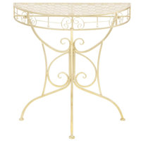 vidaXL Side Table Gold Metal 28.3 x 14.2 x 29.1 in Decorative Inlays by VidaXL