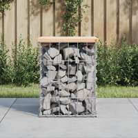 vidaXL Patio Bench Outdoor Park Bench Seating Gabion Design Solid Wood Pine by VidaXL