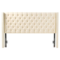 Headboard, King Size Headboard with Adjustable Height, Comfortable Diamond Tufted for King Size Bed, W84.1 x H (54.33-60.24) x D 8.27 in, Ideal for Be
