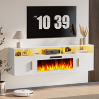 Floating Fireplace Tv Stand 70