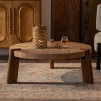 Solid Wood Round Coffee Table by Corrigan Studio