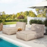 Brody Outdoor Bean Bag Lounge Chair With Removable Cover by Trule