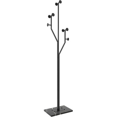 Tree Shaped Metal Coat Rack With Heavy-Duty Marble Base