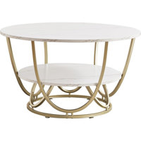 Round Coffee Table With Storage, 30 Inch Modern Coffee... by Mercer41