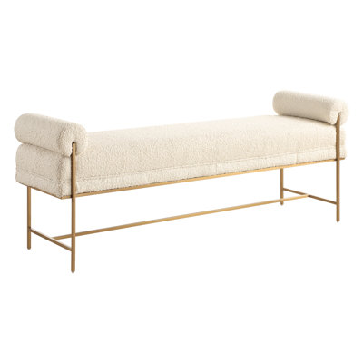 Bolster Pearl White Bench by Everly Quinn