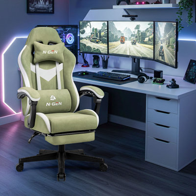 High-Back Adjustable Reclining Ergonomic Fabric PC & Racing Game Chair by Neo Chair