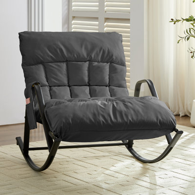 2-Person Oversized Recliner Chair With Dual Adjustable Backrests - 4-Position Recline (90°-180°), Honeycomb Massage Support, Carbon Steel Frame & Side by George Oliver